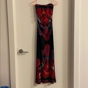 Strapless maxi dress